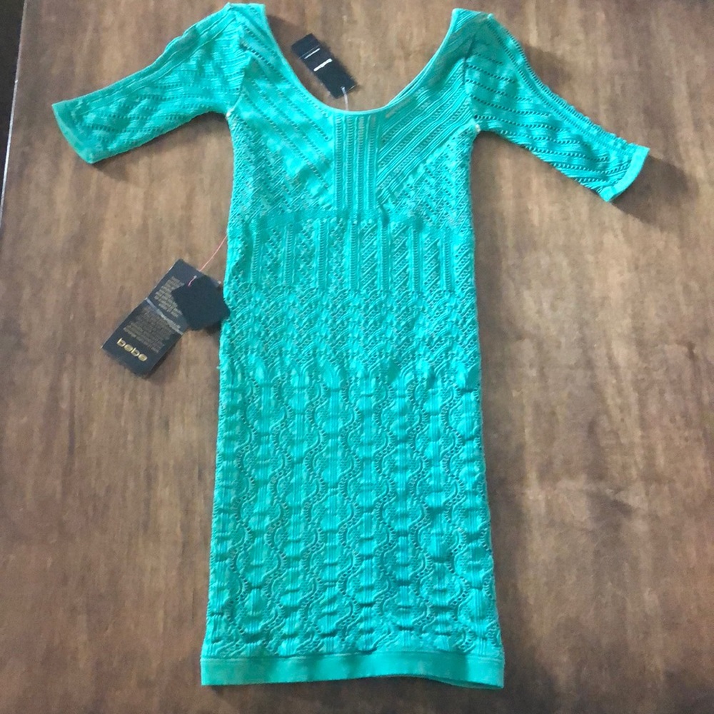 NWT P/S BEBE BODYCON FITTED MIDI MINI DRESS LINED
